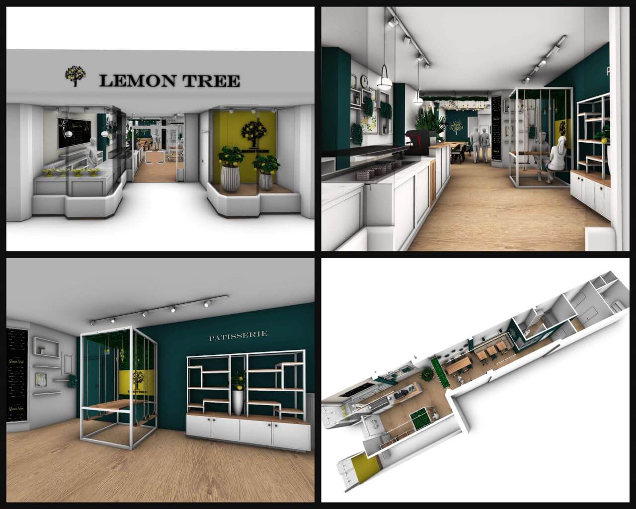 Ladenbau der zur Lemon Tree Patisserie passt Ladenbau der zur Lemon Tree Patisserie passt